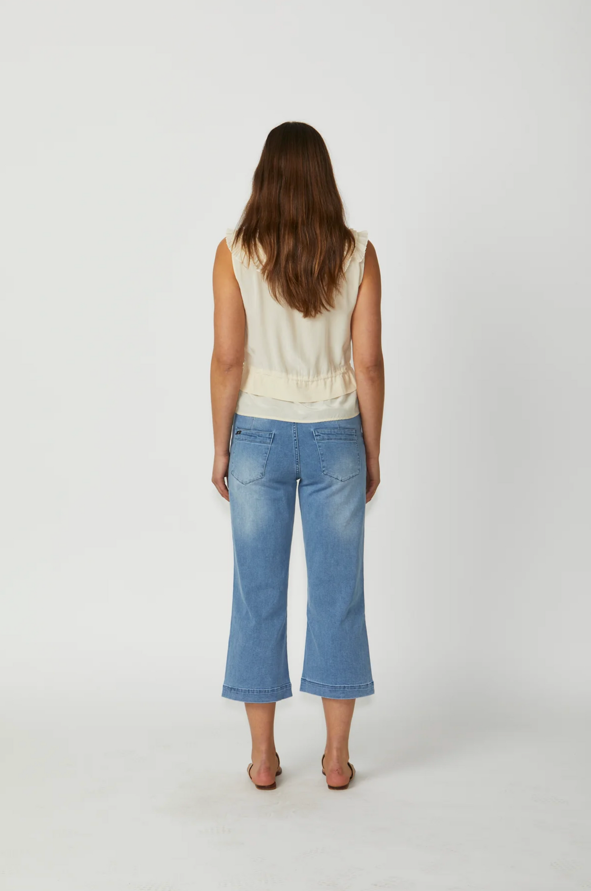 New London Jeans Dorset Wide Leg Kulot Jean in Denim