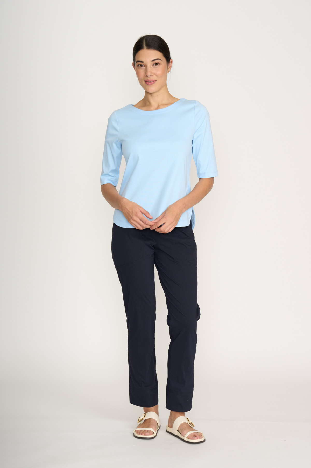 Foil Gemini Trapeze Pant in True Navy