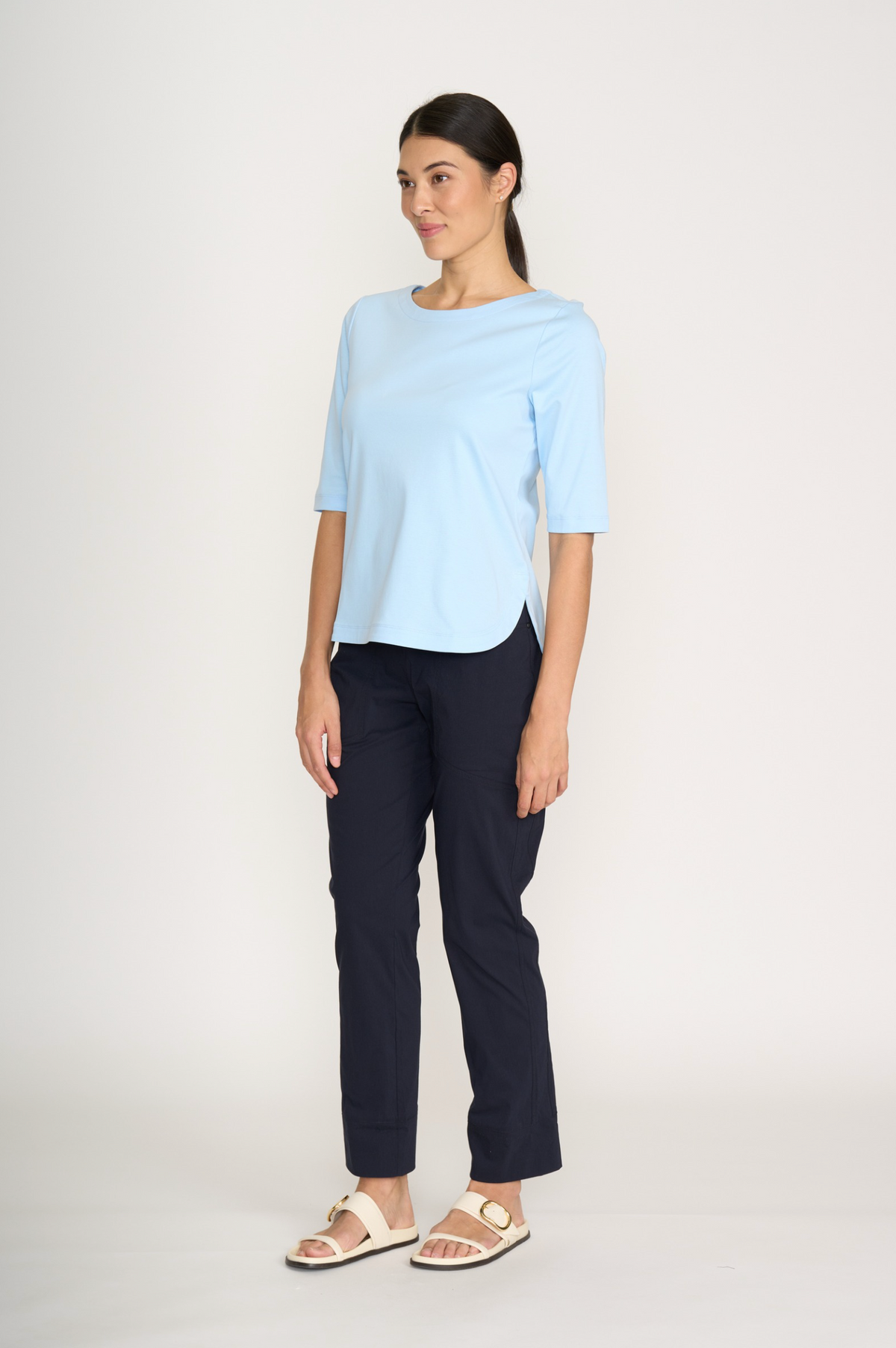 Foil Gemini Trapeze Pant in True Navy