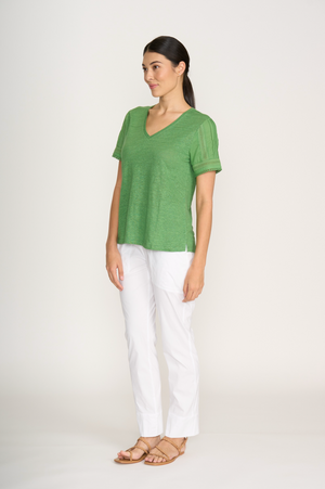 Foil Gemini Trapeze Pant in White