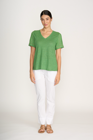 Foil Gemini Trapeze Pant in White