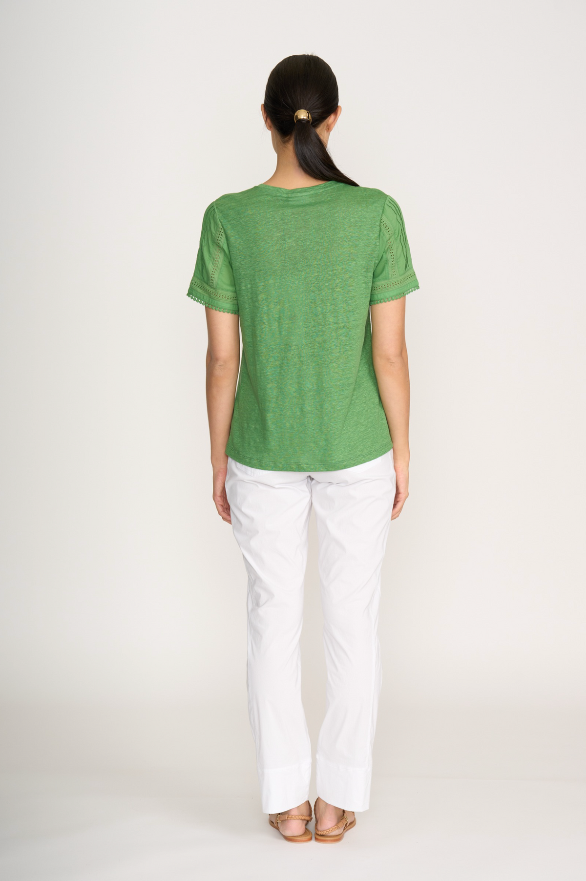 Foil Gemini Trapeze Pant in White