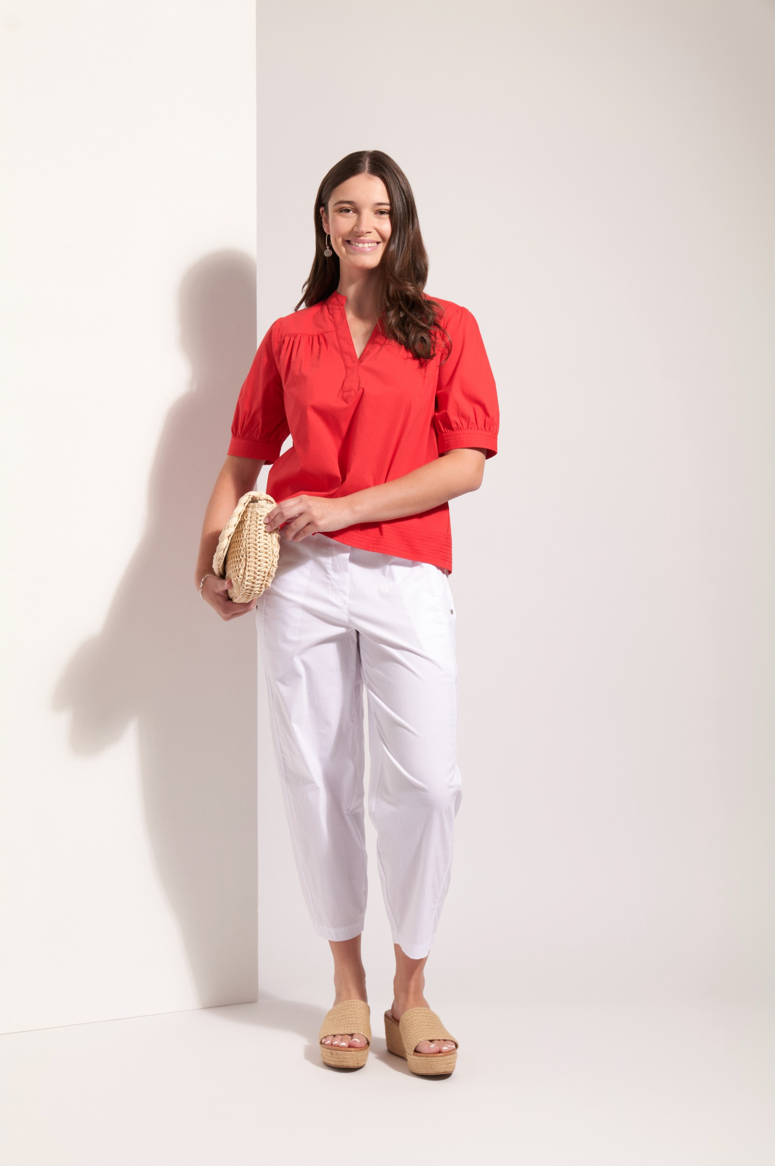 Foil Pump It Up Trapeze Pant in White