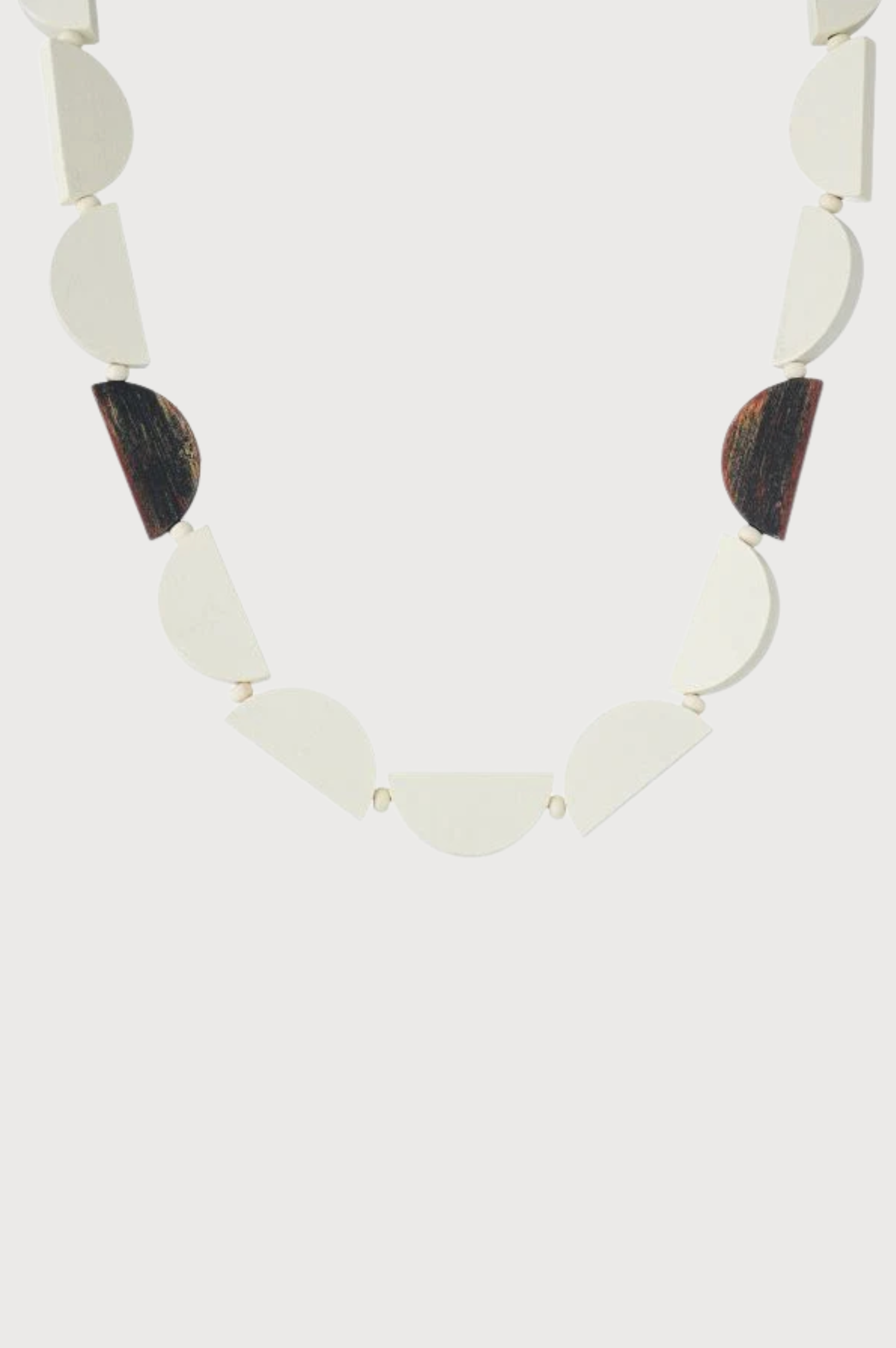 Enhance Accessories Crescent Necklace in White