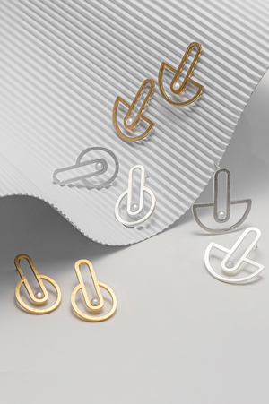 YiSu Design Interconnected Earrings in Gold