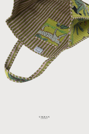 CYC Jungle Cotton Tote in Lime
