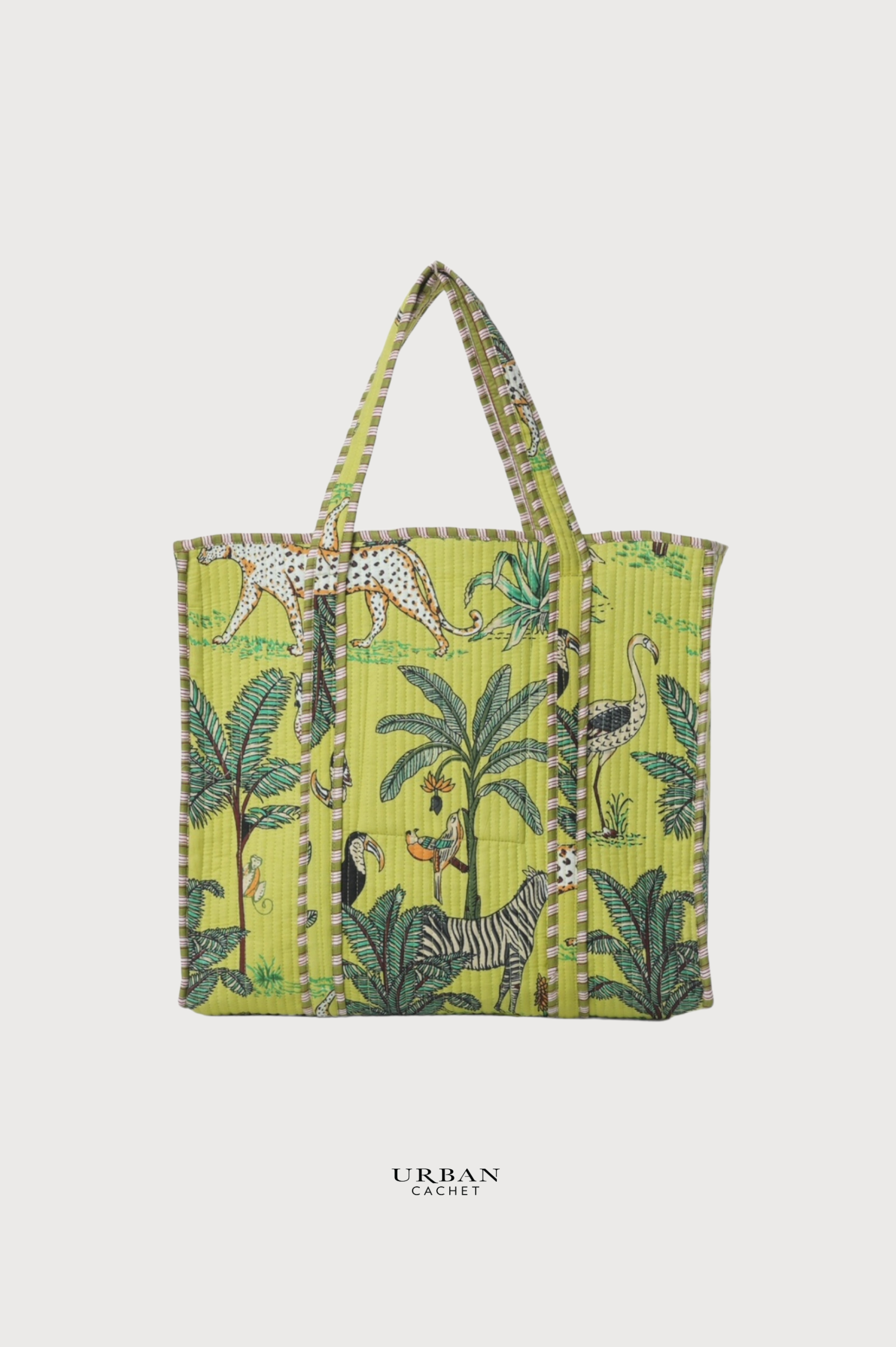 CYC Jungle Cotton Tote in Lime
