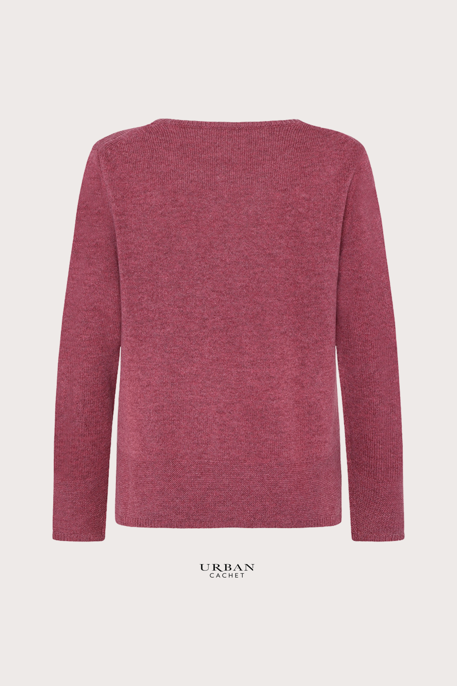 Mansted Denmark Minoa Lambswool Crew Link Trim in Soft Pink