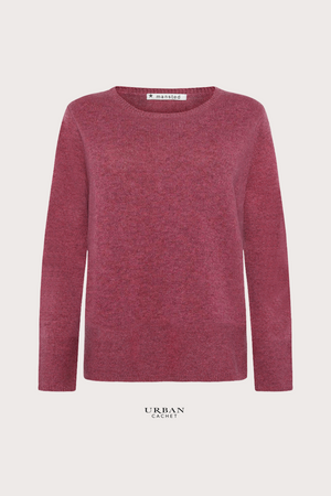 Mansted Denmark Minoa Lambswool Crew Link Trim in Soft Pink