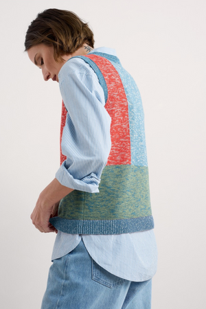 Seasalt Cornwall Morgana Vest in Tangle Wood Lagoon Multi
