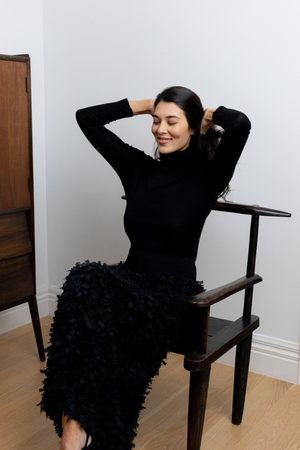 Foil Cygnet-ure Skirt in Black