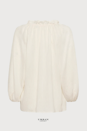 Cream Clothing Oma Blouse in Whisper White