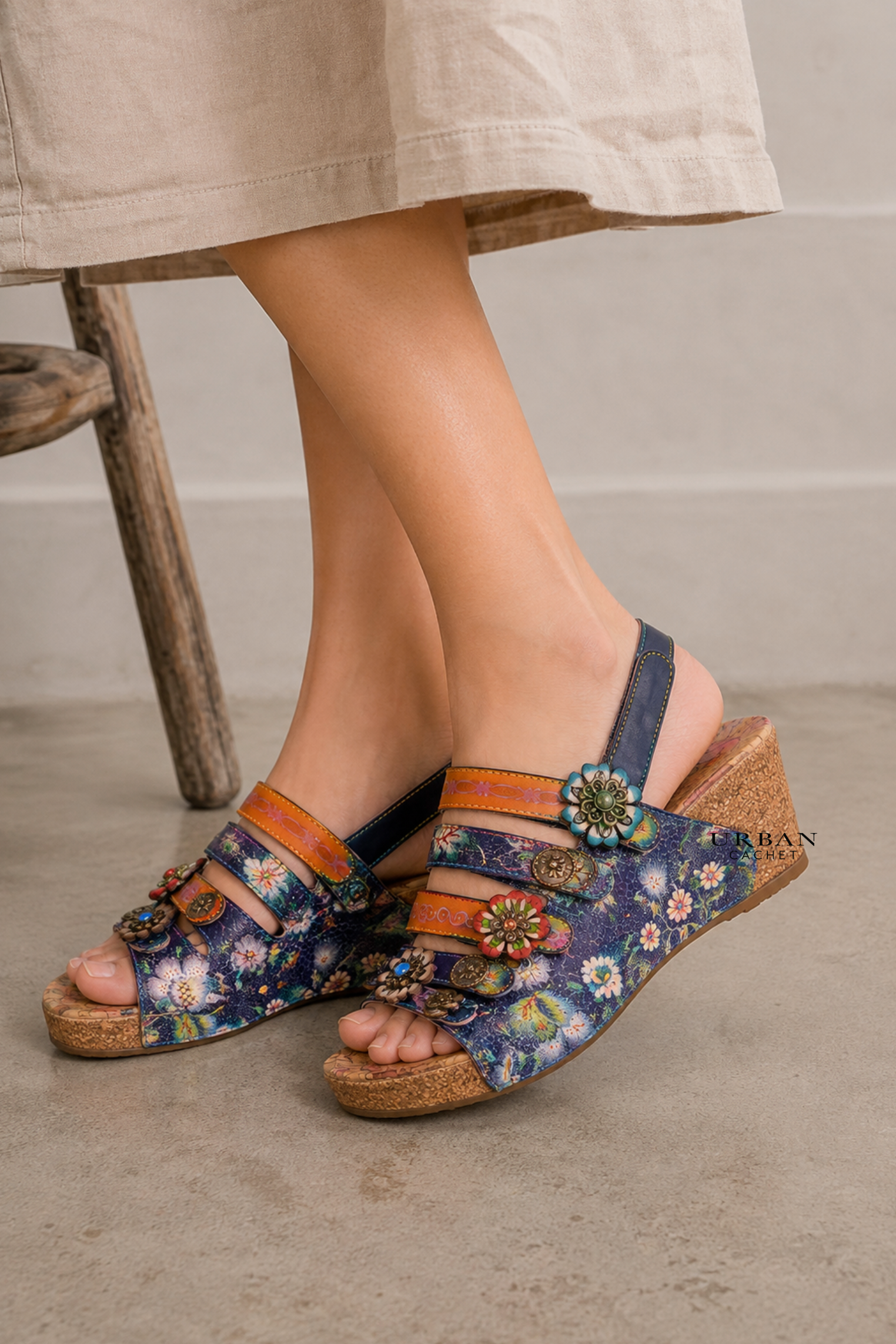 Hinako Tokyo Sandal in Navy