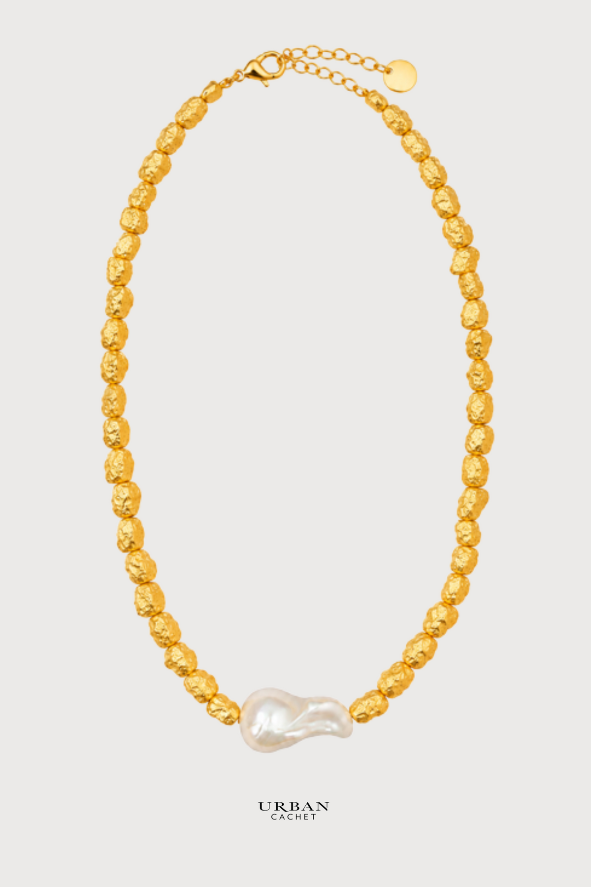 BIASA Accessories Robbie Crush Gold Baroque Pearl Necklace