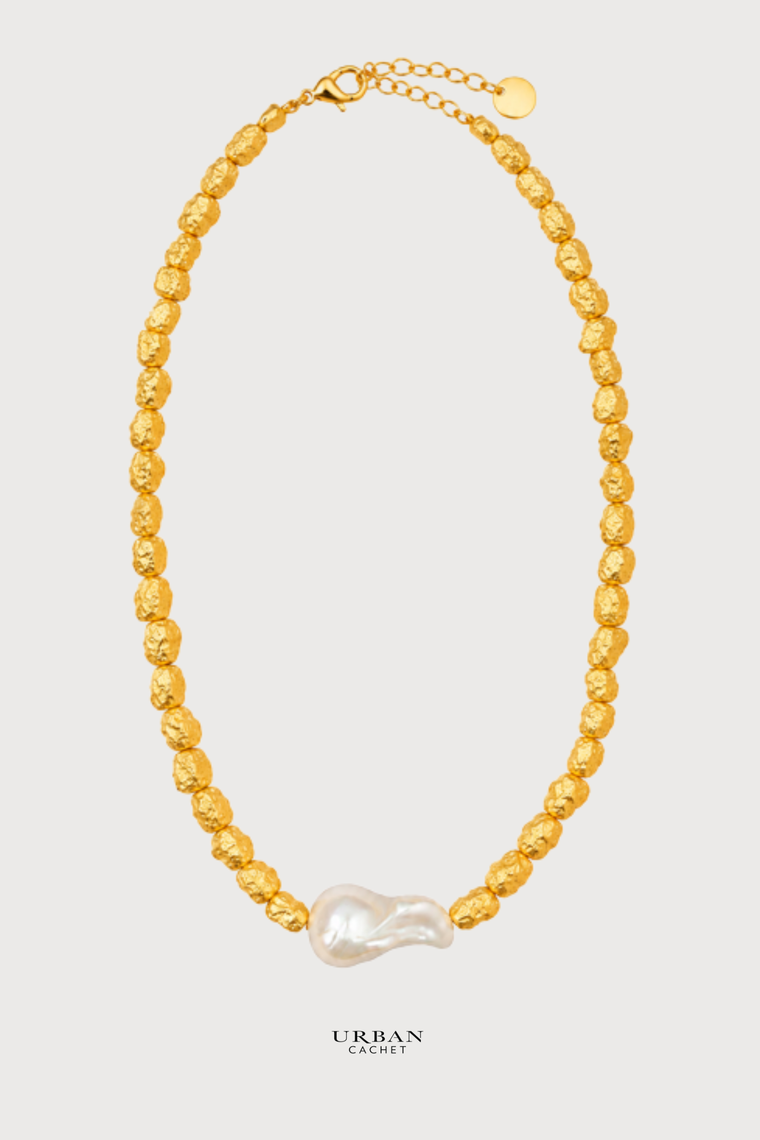 BIASA Accessories Robbie Crush Gold Baroque Pearl Necklace