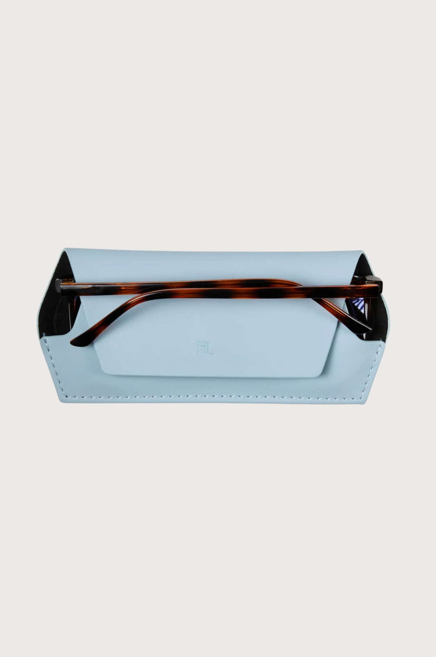 FOX and LEO Slimline Glasses Case in Sky Blue