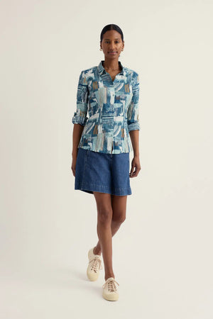 Seasalt Cornwall Larissa Shirt in Aerial Marks Reflection