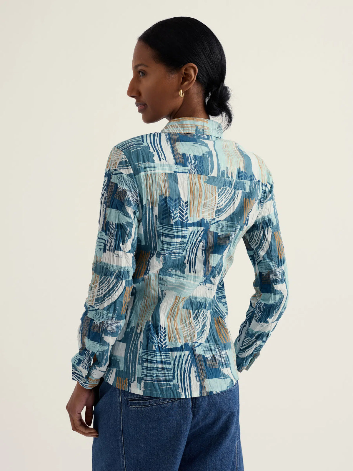 Seasalt Cornwall Larissa Shirt in Aerial Marks Reflection