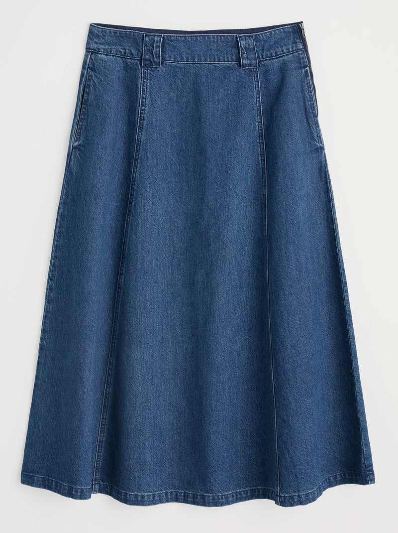 Seasalt Restharrow Skirt in Mid Wash