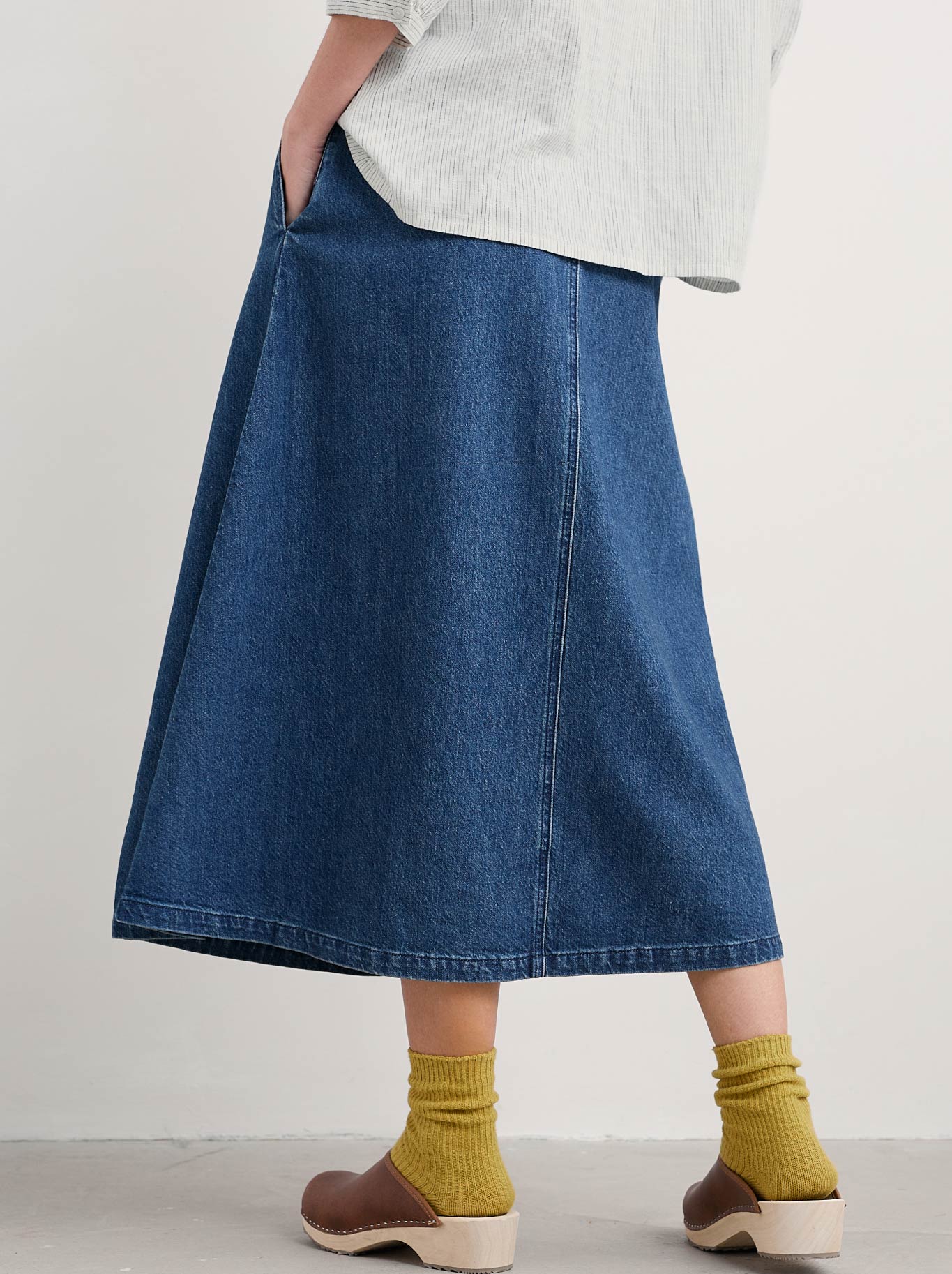 Seasalt Restharrow Skirt in Mid Wash
