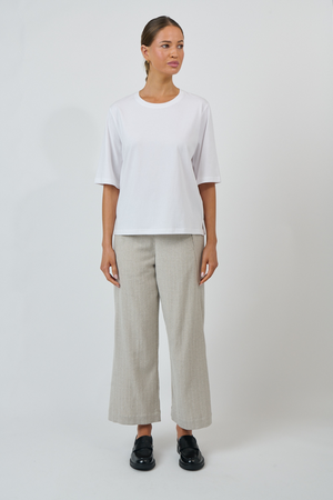 Naturals by O & J Cotton Tee Top in White