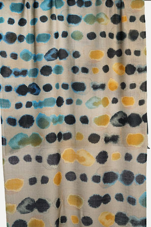 Tradition Textiles 100% Merino Wool Water Dots Scarf