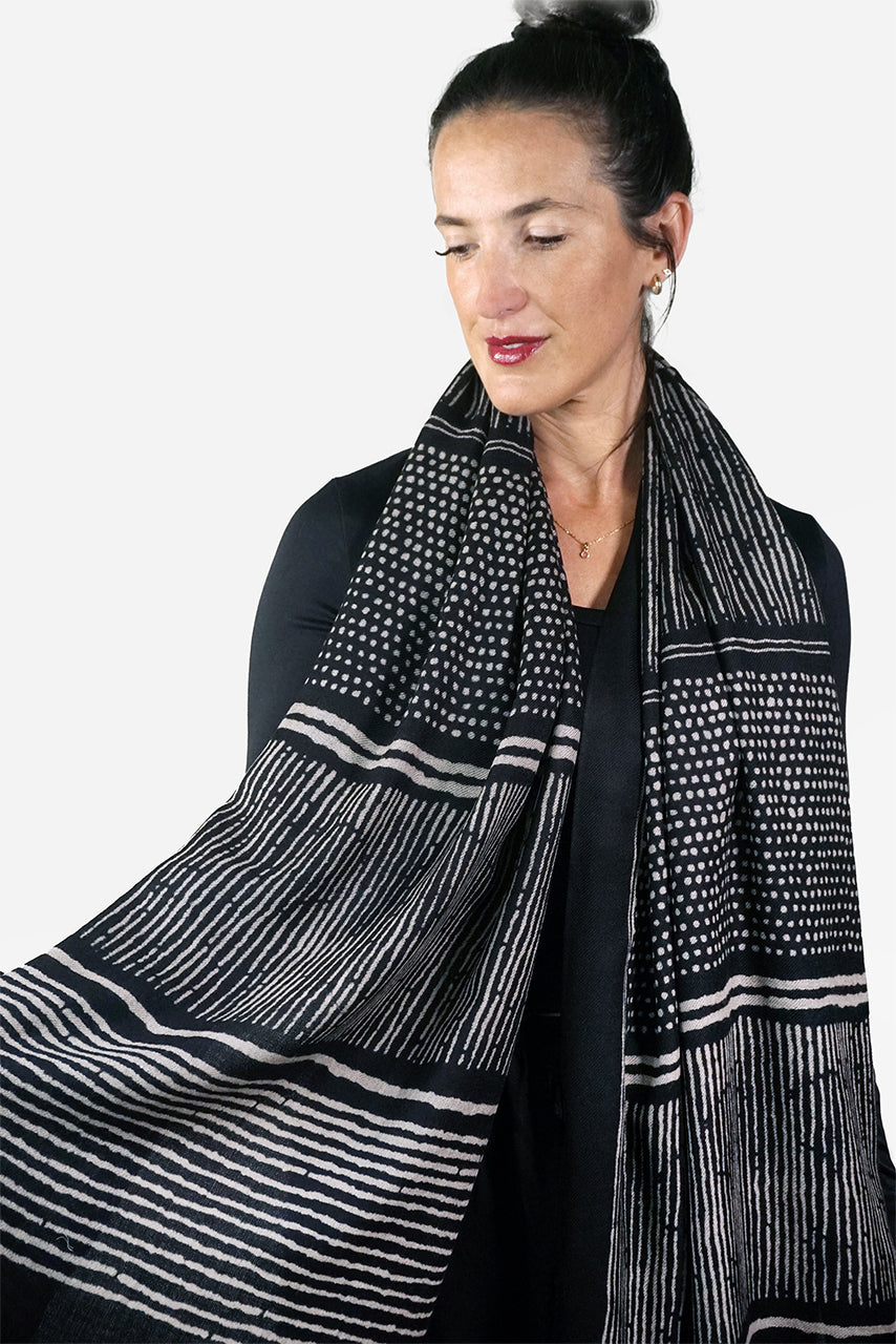 Tradition Textiles Wool Mono Stripes Scarf