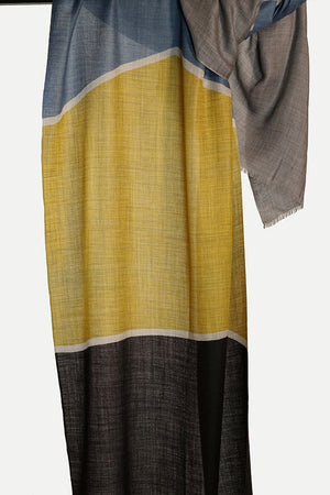 Tradition Textiles 100% Merino Wool Tiles in Mustard Scarf
