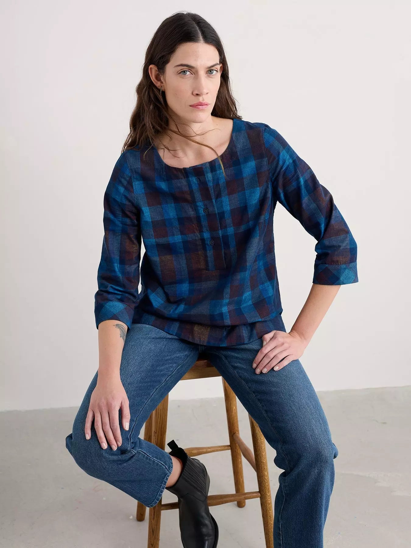 Seasalt Cornwall Tithonia Top in Honesty Sea Cave