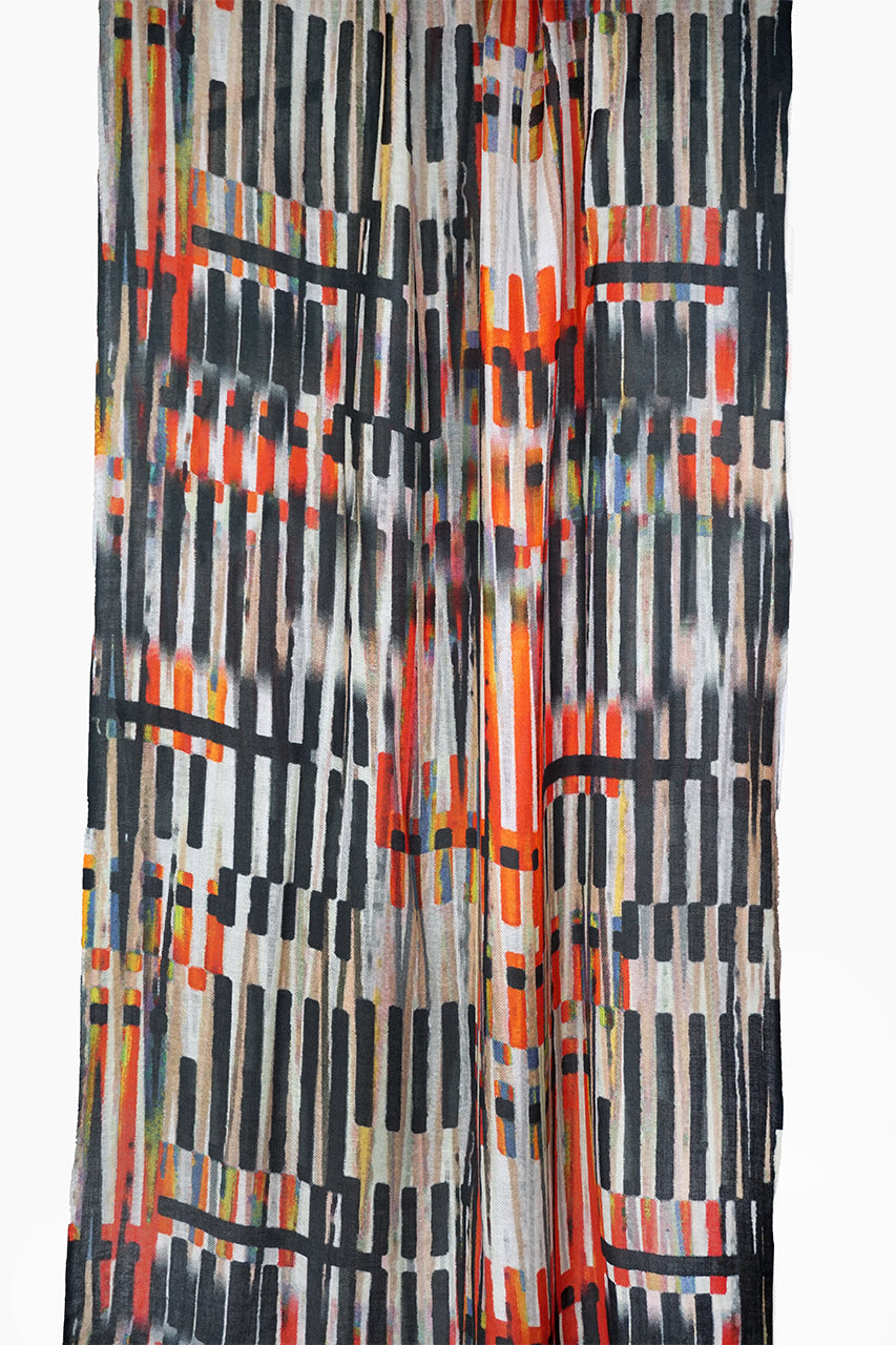 Tradition Textiles Wool Rectangle Strokes Scarf