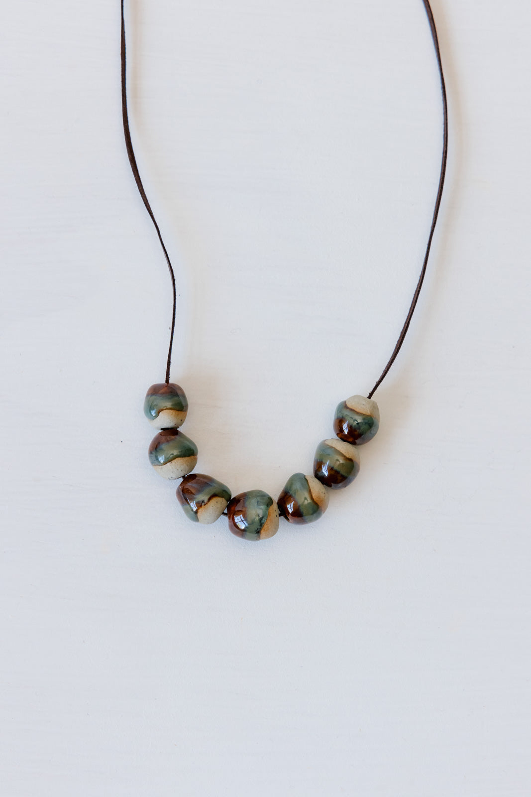 Woodfolk Natural Accessories Forest Ceramic Bead Necklace