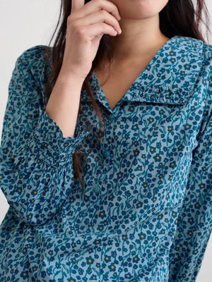 Seasalt Cornwall Ysella Top in Flax Flower Horizon