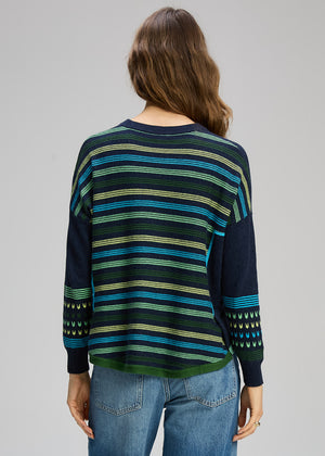 Zaket and Plover Textured Swing Jumper in Dark Denim