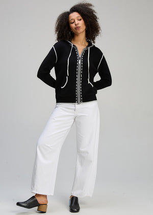 Zaket and Plover Threaded Hoodie in Black