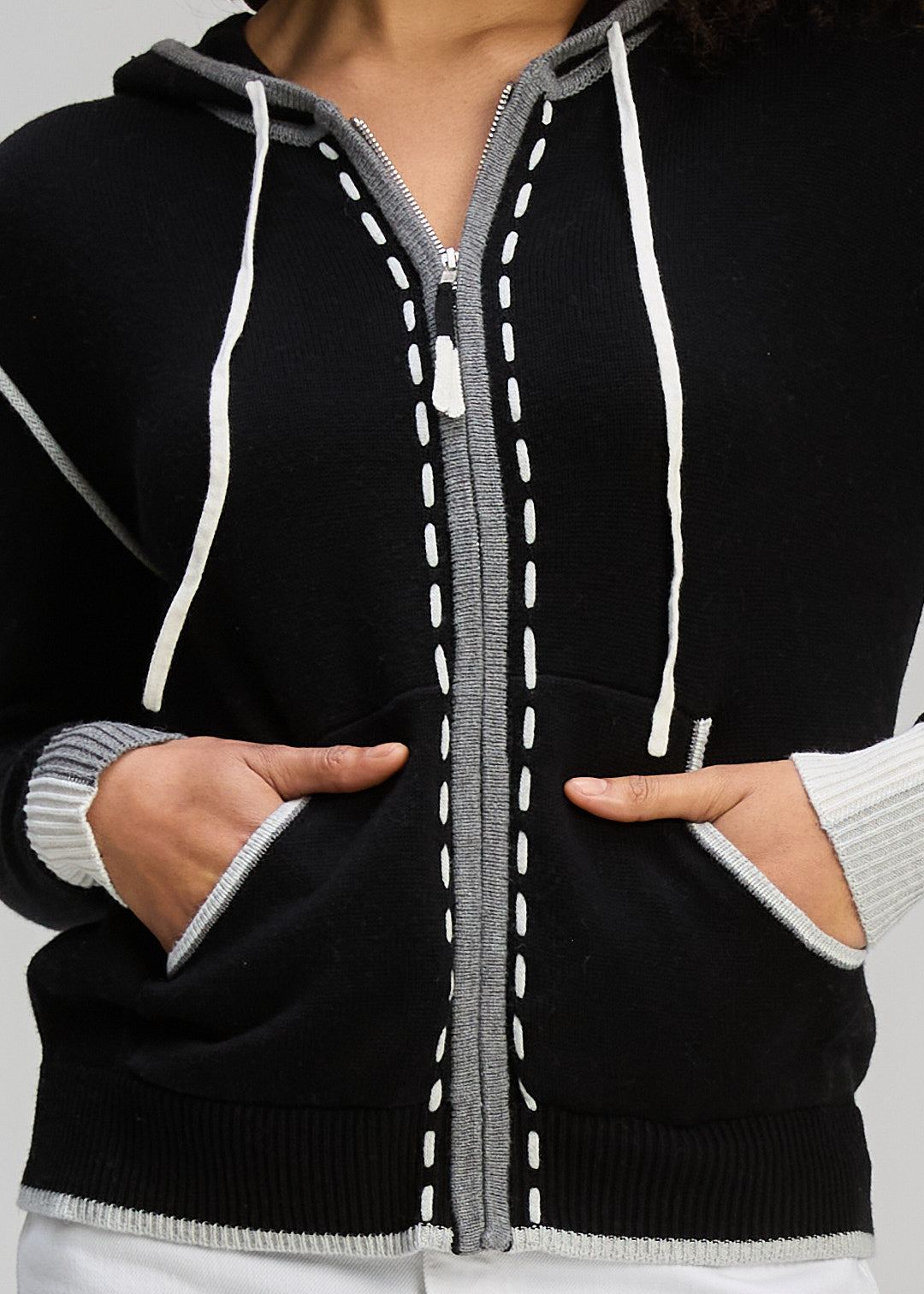 Zaket and Plover Threaded Hoodie in Black