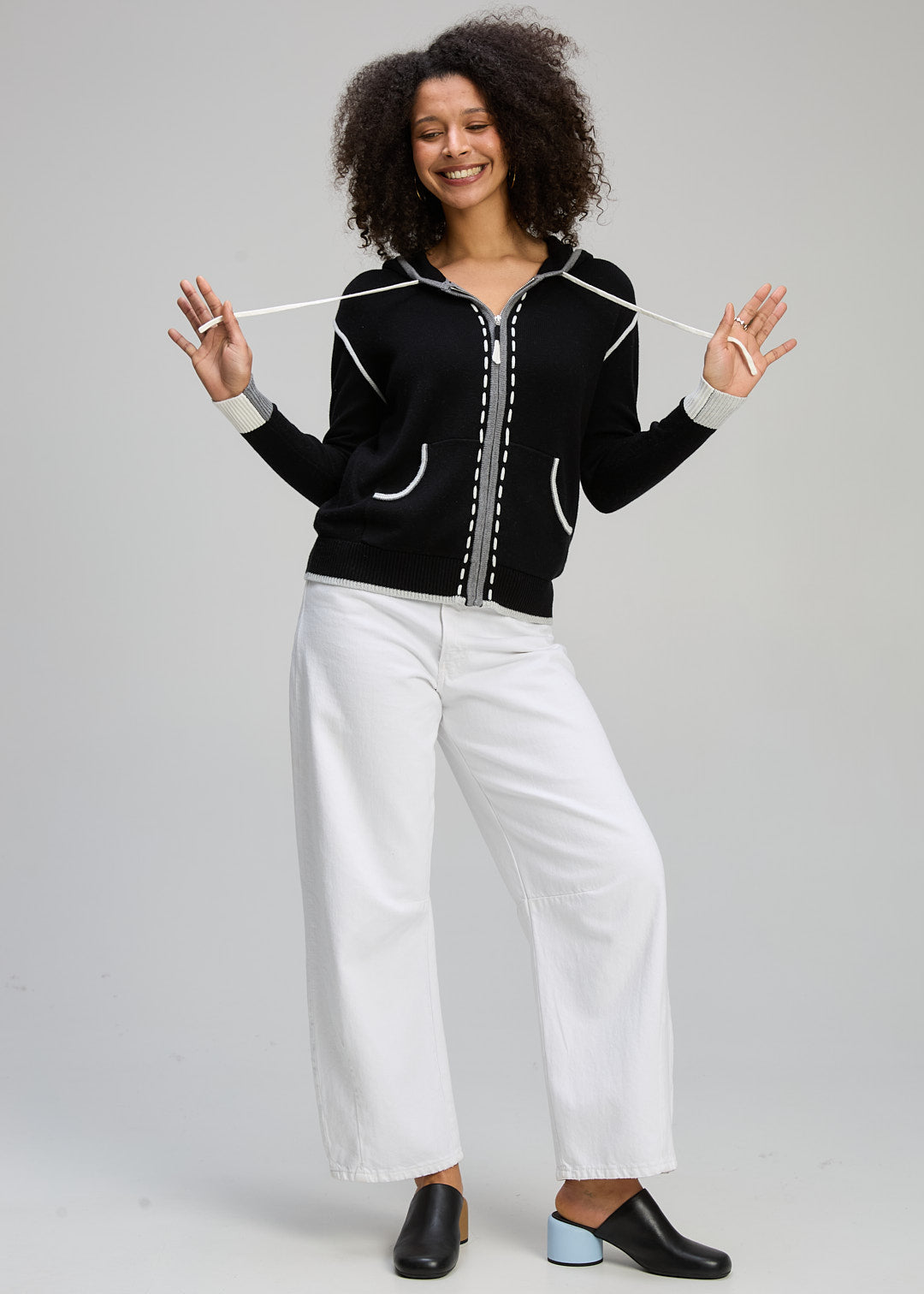 Zaket and Plover Threaded Hoodie in Black