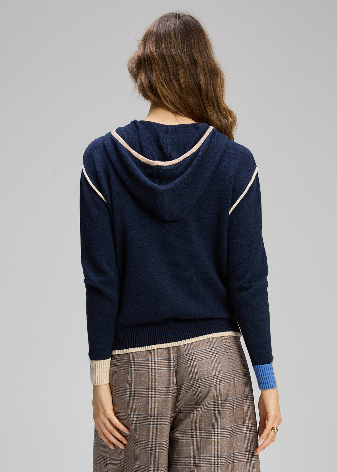 Zaket and Plover Threaded Hoodie in Dark Denim