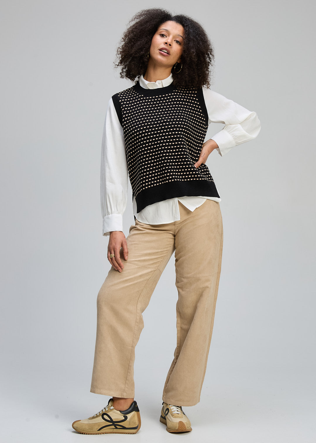 Zaket and Plover Textured Tank in Black