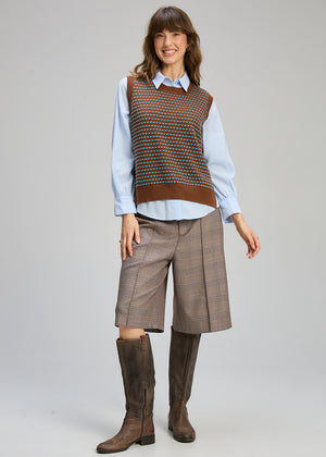 Zaket and Plover Textured Tank in Coffee