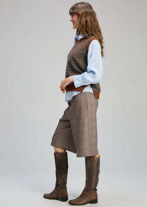 Zaket and Plover Textured Tank in Coffee