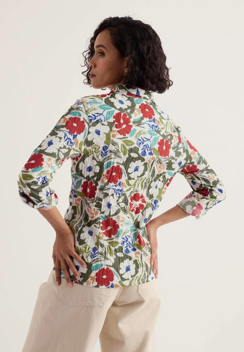 Seasalt Cornwall Larissa Shirt in Summer Shadows Chalk