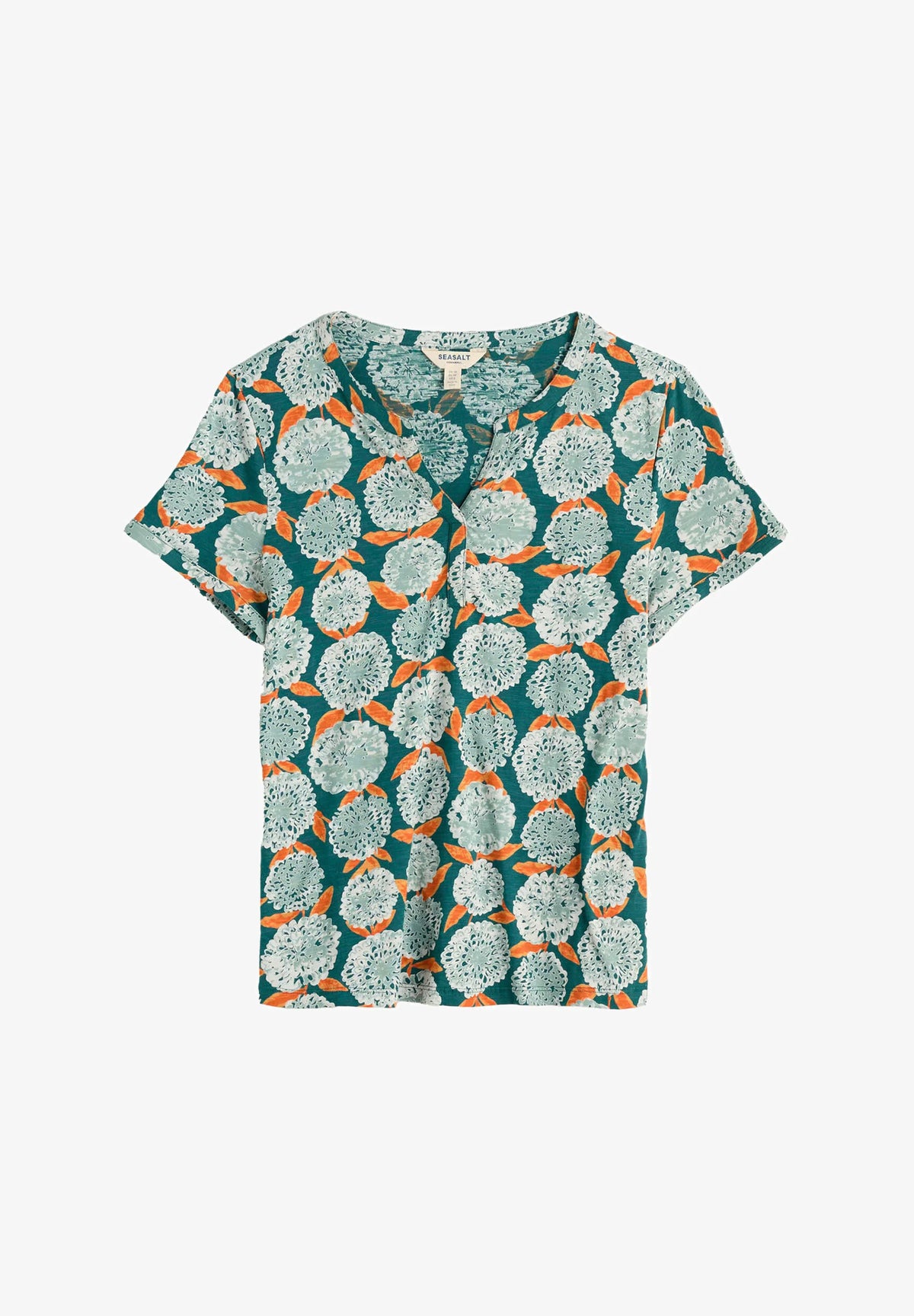 Seasalt S/S Waterflow Top in Painted Marigold dark Wreckage