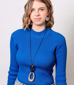 Enhance Accessories Ash Necklace in Coffee