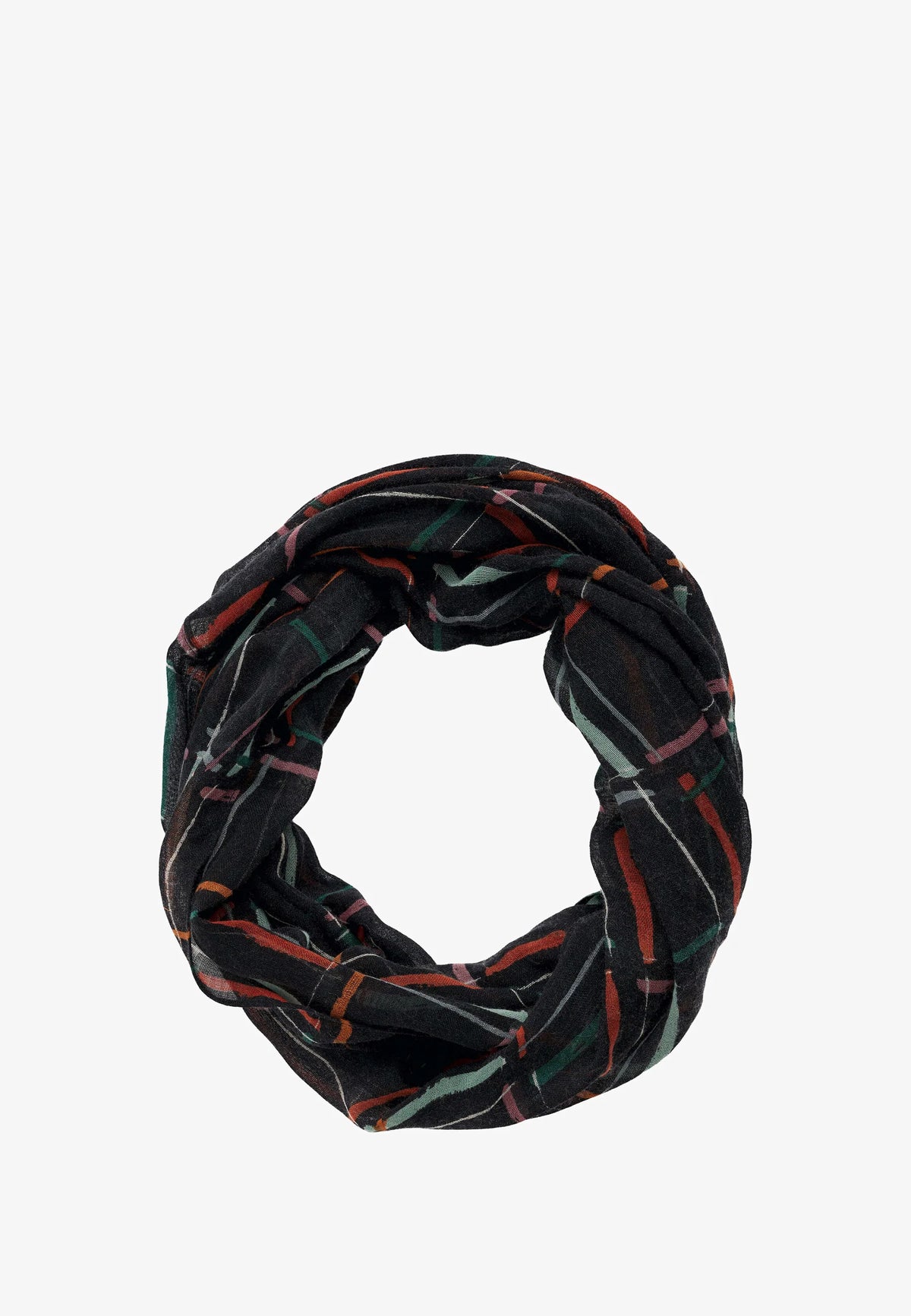 Seasalt Cornwall Pretty Circle Scarf in Rock Check Onyx