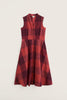 Seasalt Cornwall Sleeveless Carved Wood Dress in Lavandin Umber check