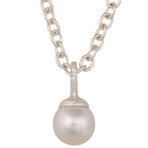 Enhance Accessories Bauble Necklace in Silver