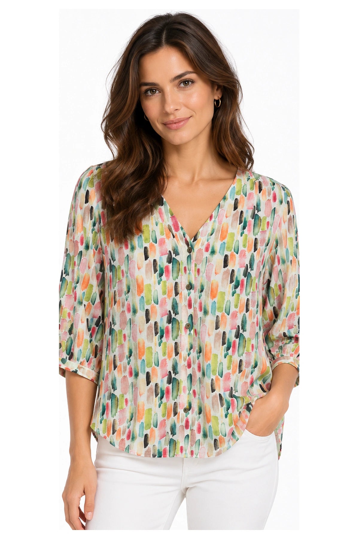 JJ Sisters Willow Swiss Cotton Top in Paint Swatches