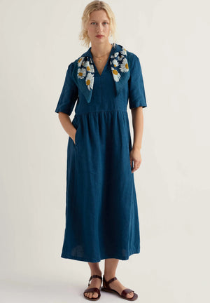 Seasalt Cornwall Fen Violet Dress in Ocean Drift