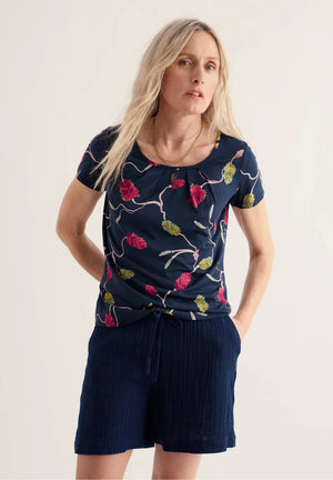 Seasalt Cornwall Appletree T-Shirt in Bottlebrush Maritime