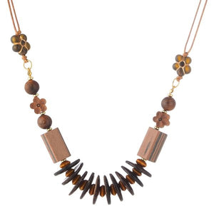 Enhance Accessories Drift Necklace in Coffee